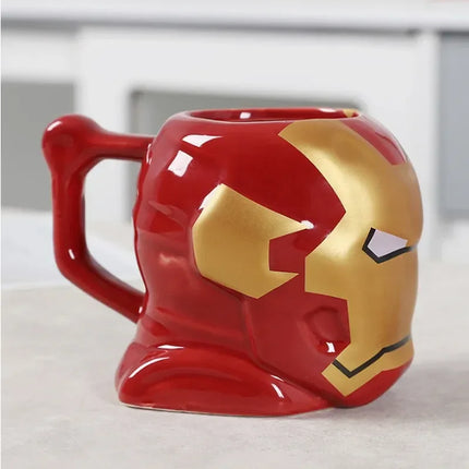 Marvel Superhero Spiderman Action Figure Water Cup Iron Man Cartoon Anime Model Ceramic Mug Captain America Hulk Coffee Cup Gift