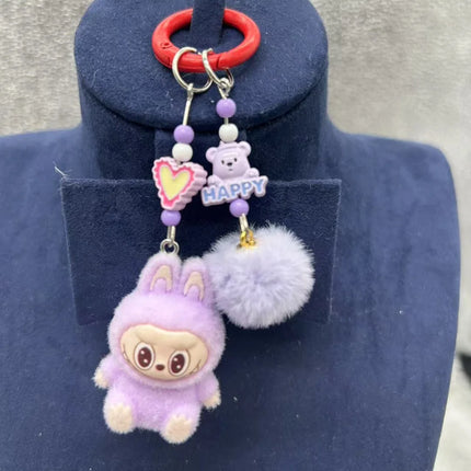 Mini cloth keychain kawaii three-dimensional cartoon creative car phone pendant bag hanging children's day gift