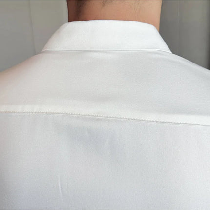 2023 Summer New Fashion Short Sleeve Print Shirt Men Slim Fit Business Social Party Dress Shirts Streetwear Plus Size 6XL-M