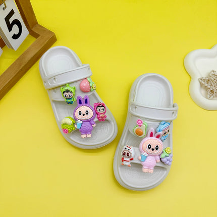 Fashion Popular Cartoon Coffee Slippers New Flats Bottom Boys and Girls Non-Slip Soft Bottom Sandals 811