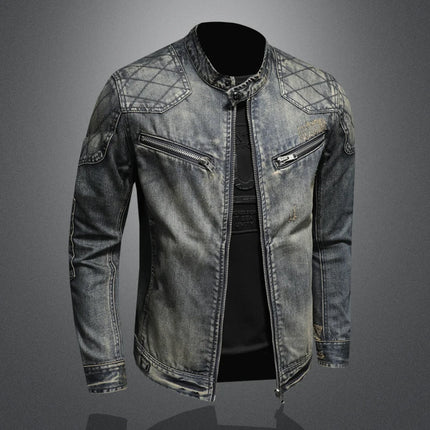 2024 New Men's High Quality Fashion with Handsome Retro Trend Leisure Spring and Autumn Good Zipper Denim Jacket  None   M-6XL