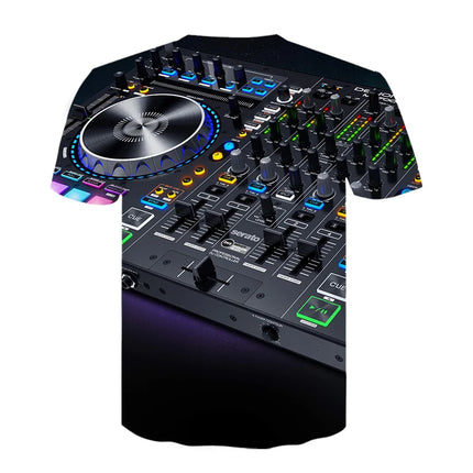 2021 New Men 3d Guitar Printed Fashion Hot Short Sleeves T Shirt Daily Short Sleeve Tee Tshirt Female Psychedelic Clothes