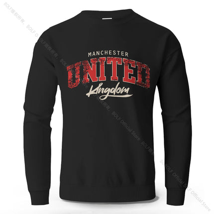 Men's Unites Kingdom Letter Printed Pure Cotton Sweatshirts Oversized Classic Graphic Pullovers for Men Women Tops