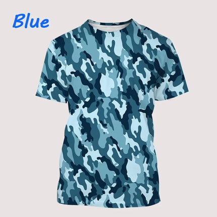 Summer Camouflage T Shirts Unisex T-Shirt Casual Short sleeve Breathable Camo Round neck Military T Shirts