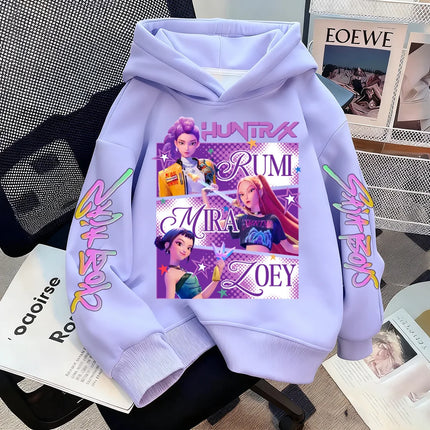 Anime Kpop Demon Hunters Children's Sweatshirt Kawaii Tiger Harajuku Hoody for Boys Girls Fan Gifts Hoodies Kid