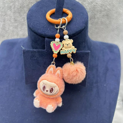 Mini cloth keychain kawaii three-dimensional cartoon creative car phone pendant bag hanging children's day gift