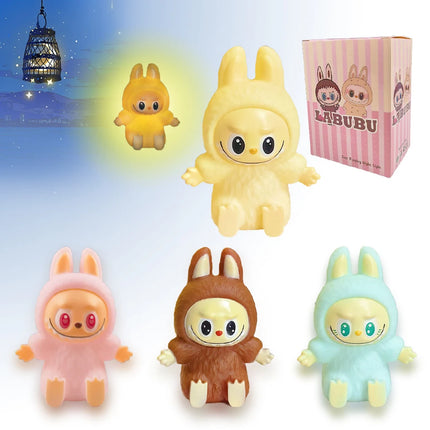 Glowing Night Light labufufu - Cute Glowing Anime Bedside Lamp, Kids Room Decor Mood Lighting，Children's Gift