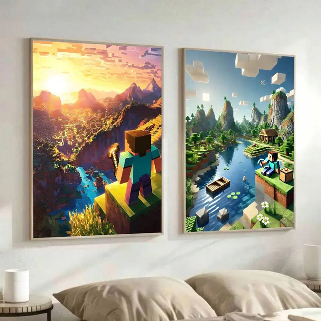 game M-MiNEcrAft  Poster Wall Art Printing Waterproof Home Living Bed Room Bar Aesthetic Decor