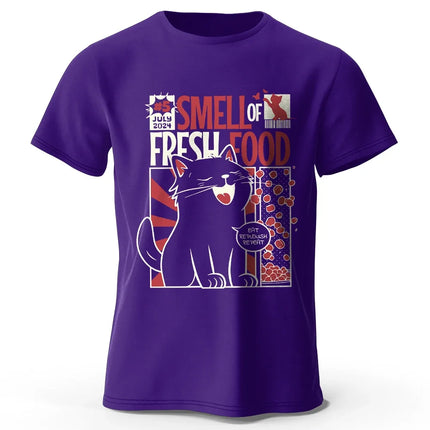 Men's Rabbit Printed T-Shirt 100% Organic Cotton Relaxed Fit Hand Painted Design Tee for Adults Quirky Fashion