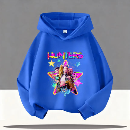 KPop Demon Hunters Hoodies Baby Girl Boy Clothes Fashion Casual Hooded Sweatshirts K-Pop Demon Hunters Pullover Kids Outfits Gif