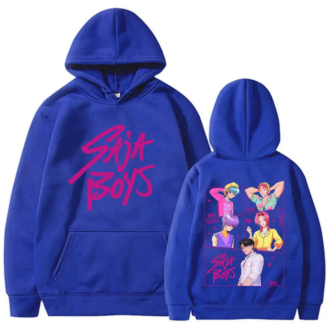 KPop Demon Hunters Movie Saja Boys Hoodies Men Women Fleece Warm Casual Hooded Sweatshirt Fashion Hip Hop Oversized Pullovers
