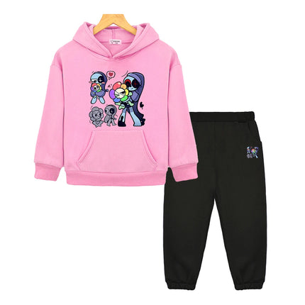 Dandys World anime hoodie Fleece sweatshirt Cartoon jacket 2pcs pullover+Pant boy girls Sports Hooded Sets kids boutique clothes