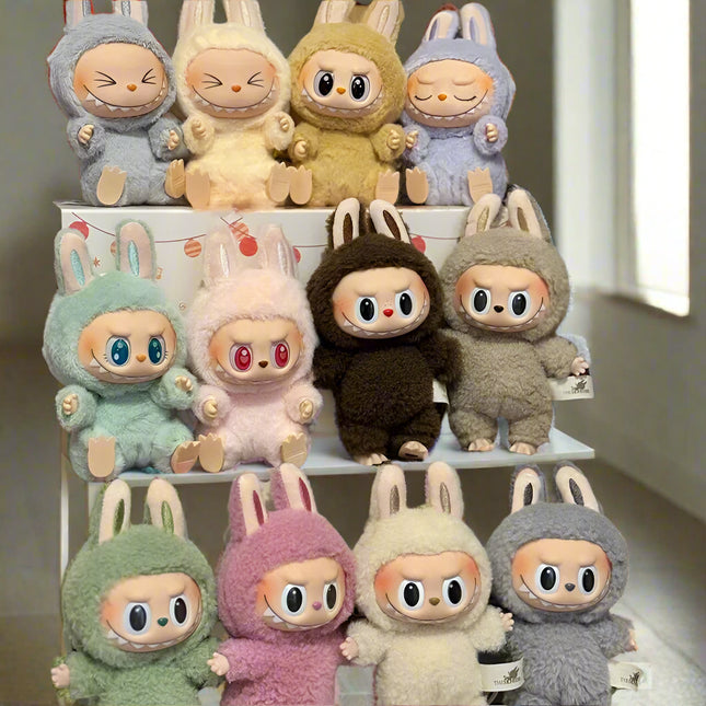 15cm Kawaii LABUBU second generation high quality Macaron Bubble series vinyl doll holiday gift
