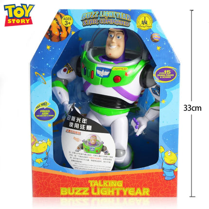 Disney Toy Story Buzz Lightyear Slinky Dog Silent Woody Speak English Light With Wings Action Figure Toys Birthday Children Gift