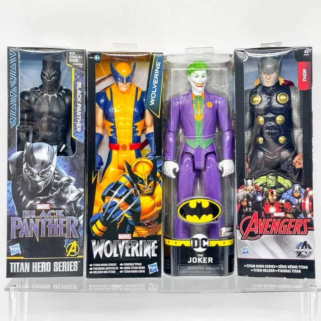 Hasbro Marvel Anime Figures SpiderMan Wolverine Thor Iron Man Venom Joker Model Toy Collection Ornaments Kids Birthday Gifts