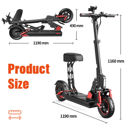 Electric Scooter Bogist-C1 Pro with Seat, Foldable E-scooter, 40km, 13Ah Battery, Innovative