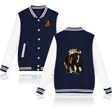 Supernatural Winchester Sam Dean Baseball Jacket Men Women Jacket Harajuku Baseball Jacket Boys Girls Sweatshirts Jackets