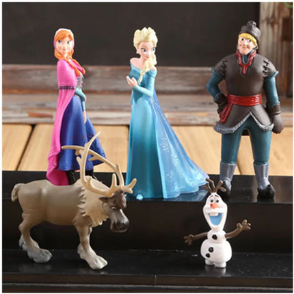 Disney Frozen 5pcs/Lot Anna Elsa Kristoff Sven Olaf PVC Action Figures Model Dolls Collection Birthday Gift Kids Toys