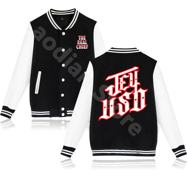 Jey Uso The Real Chief Baseball Jacket Men Women Jackets Fashion Baseball Uniform Casual Wear Vintage Trucksuit Hip Hop Clothes