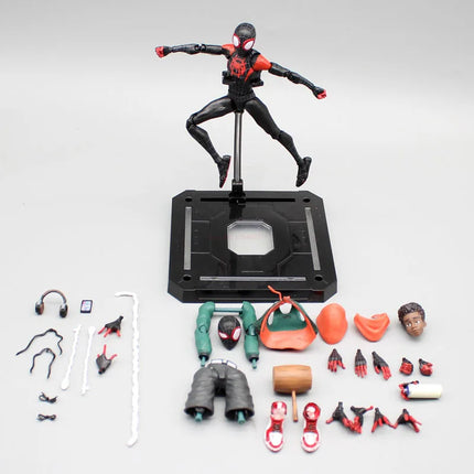 Anime Marvel Spider Into The Man Spider Verse Miles Peter Sv Action  Morales Action Figure Pvc Model Spiderman Figure Toy Gift
