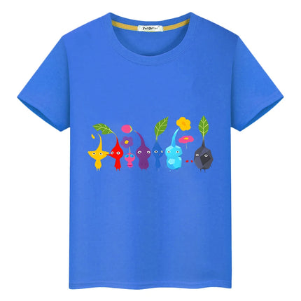 Pikmin Summer Cute 100%Cotton T-shirt cartoons Short Print anime Tees pride tshirt Tops y2k Tshirt kid Day gift boy girl clothes
