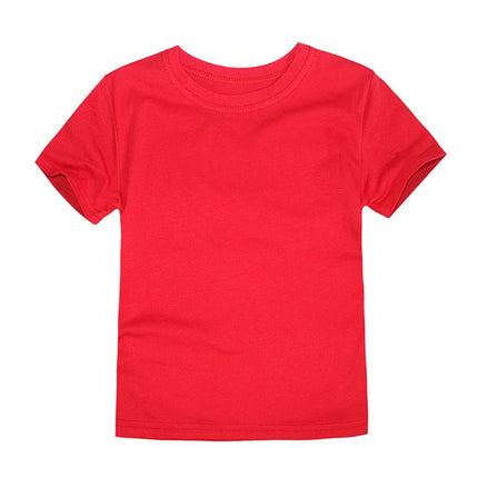 Blank T Shirt 100% Cotton for Boys Girls Clothes Short Sleeve Baby Girl Tshirt 9 to 12 18 24 Months Green Purple Blue Child Tops