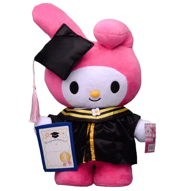 35CM Big Sanrio Cinnamoroll My Melody Kuromi Hello Kitty Graduation Plush Toy Plushie Doll Anime Soft Stuffed Animal Kids Gift