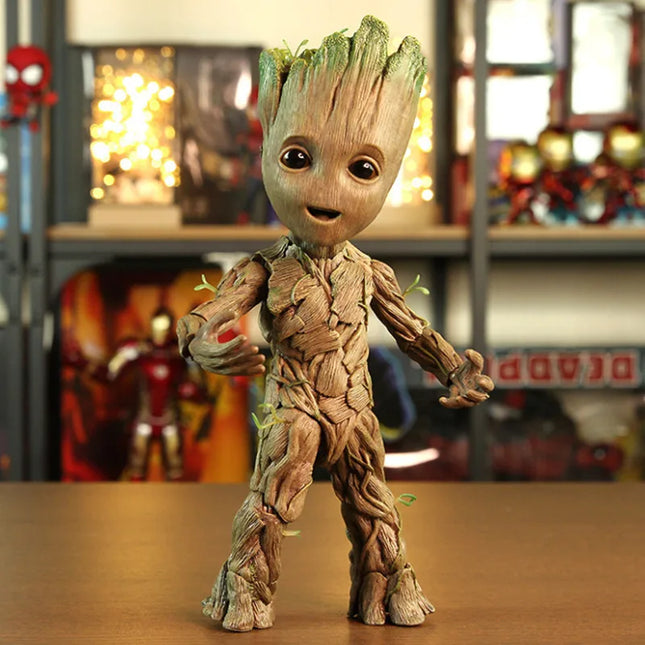 The Avengers 26cm Disney Groot Little Tree Man Anime Movie Character Modeling Figure Movable Joint Model Cute Children Holiday