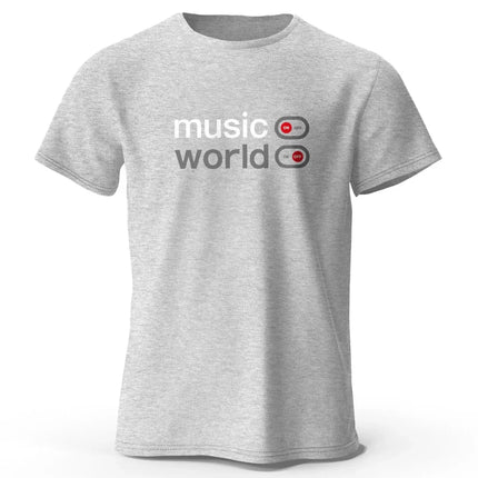 Men's Music World Printed T-Shirt 100% Cotton Oversized Classic Funny Graphic Tees for Men Women Summer Tops