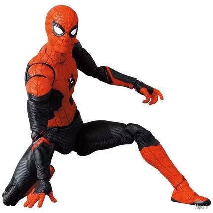 Mafex194 Spider Man Action Figure Toys Spiderman Homecoming Deluxe Edition Multi-Accessories Model Statue Doll Collectible Gift