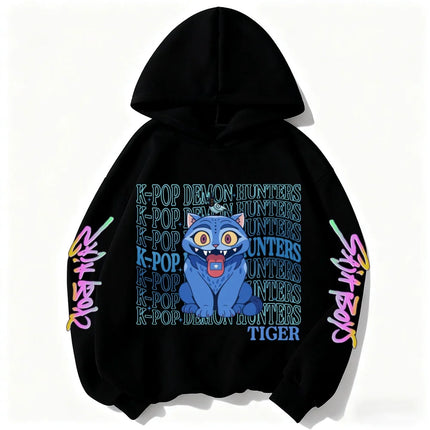 Fan Gifts Hoodies Kid Hoodie Manga Kids Kpop Demon Hunters Children's Sweatshirt Cute Tiger Harajuku Hoody for Boys Girls