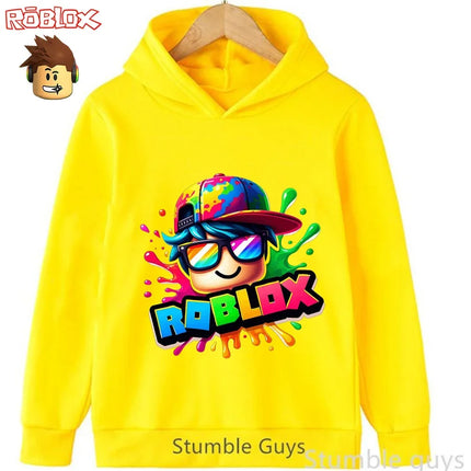 Kids Roblox Hoodie 3-12Y Autumn Sweatshirt 3D Game Print Boys Girls Fashion Casual Sportswear
