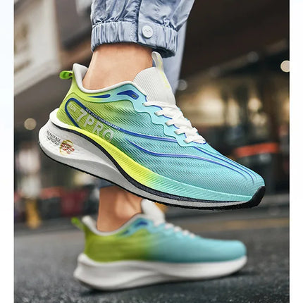 Summer Men's Running Shoes New Professional Carbon Plate Sports Training Shoes Outdoor Non-slip Shock-absorbing Tennis Shoes