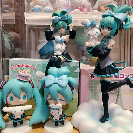 Original Sega Luminasta Hatsune Miku With Cinnamoroll Anime Figure Pvc Model Desktop Decor Figurine Collect Girls Birthday Gift