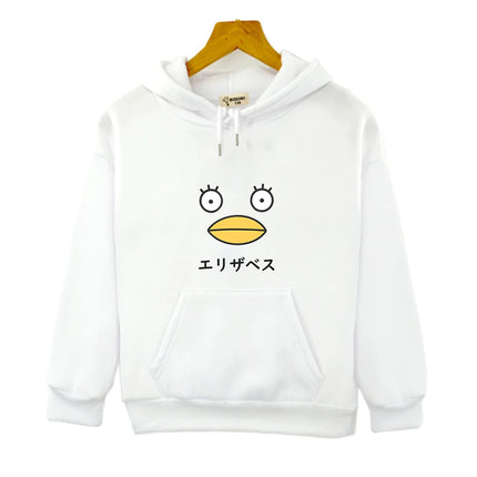 Elizabeth Gintama Duck Pullover Kawaii Hoodies for Teen Girls Yellow Sweatshirt Kids Baby Boys Clothes Children Costume Outfits