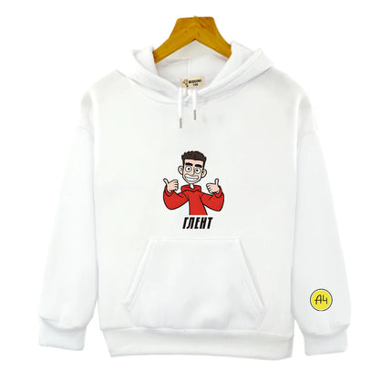 Kid's Merch A4 GLENT Hoodies for Teen Girls Baby Boys Clothes Thicked Toddler Sweatshirt Casual Family Clothing Мерч А4 Pullover