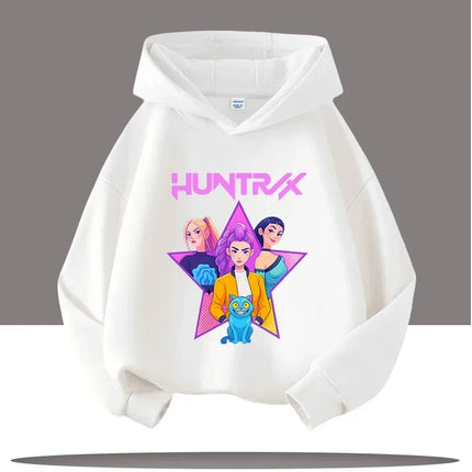 KPop Demon Hunters Hoodies Baby Girl Boy Clothes Fashion Casual Hooded Sweatshirts K-Pop Demon Hunters Pullover Kids Outfits Gif