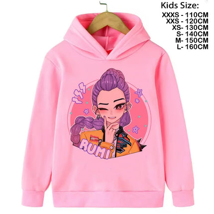 KPop Demon Hunters Hoodies Baby Girl Boy Clothes Fashion Casual Hooded Sweatshirts K-Pop Demon Hunters Pullover Kids