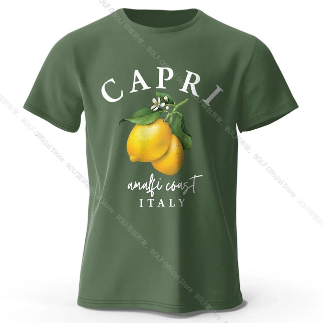 Modern Lemon Graphic Tee 100% Cotton - Clean Contemporary Design Breathable Everyday Essential