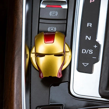 Hot Disney Iron Man Spiderman Car Interior Sticker Anime Figure Car Engine Ignition Start Switch Button Cover Trim Stickers Toys