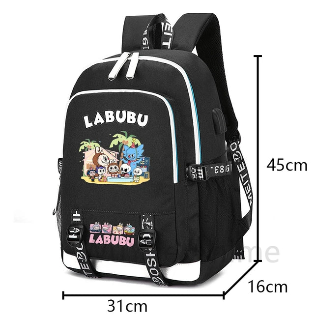3Pcs/set Cute Backpack Shoulder Bag Pencil Case Boy Girl Teen Student Backpack Schoolbag Women Large Capacity Travel Bag Mochila
