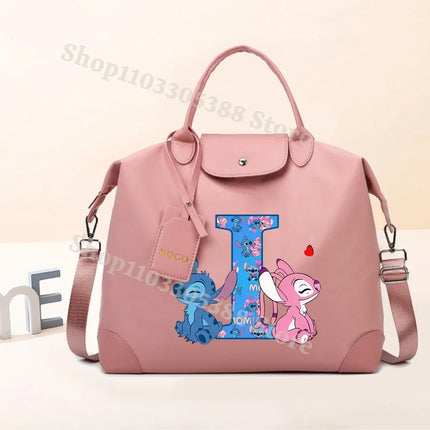 Disney Stitch High-capacity Luggage Bag for Women Anime Fashion Crossbody Bags Fashion Travel Portable Simple Tote-bag Gifts