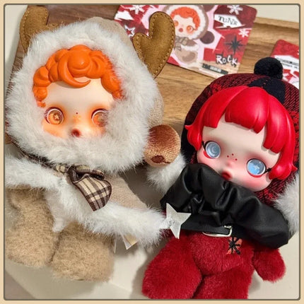 Genuine SKULLPANDA Winter Music Series Blind Box Pendant Plush Doll Mystery Box Toys Cute Action Figure Pendent Ornament Gift