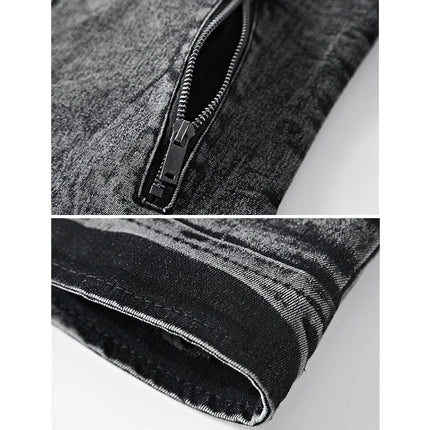 Men's Vintage Denim Jacket ,Gray, Blue Cotton Coat Men, Spring and Autumn New Male TopsOvercoat Man Outerwear