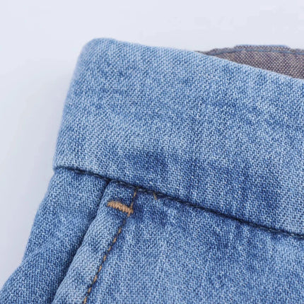 TRAFZA Vintage Casual Chic Women Cowboy Suit Single Breasted Loose Jackets Long Pants Fashion 2025 Spring Summer Denim Suits
