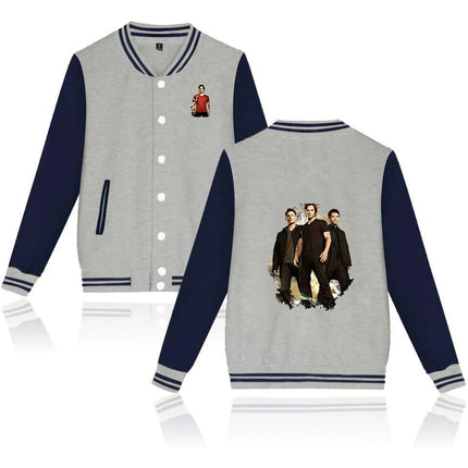 Supernatural Winchester Sam Dean Baseball Jacket Men Women Jacket Harajuku Baseball Jacket Boys Girls Sweatshirts Jackets