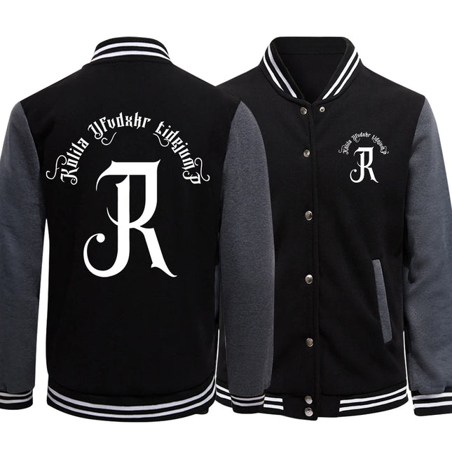Capital Letter R Print Men Baseball Uniforms High Street Jackets Casual S-5Xl Preppy Style Motion Clothes & Accessories