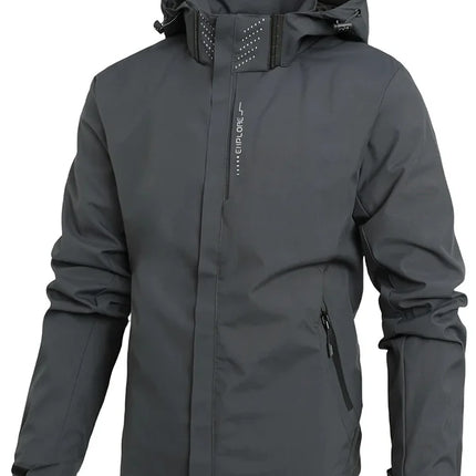 Men's Waterproof Rain Jacket Lightweight Outer Hooded Outdoor Raincoat Hiking Windproof Jacket Climbing Outdoor Jackets