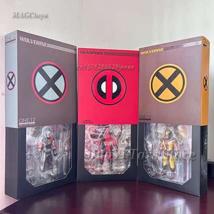 Mezco Deadpool Wolverine Figure X-Mem Action Figures Wolverine Deadpool Super Hero Series Joints Movable Model Toys Collection