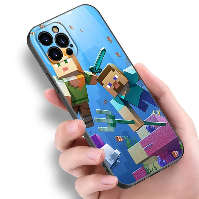 Hot My Mini World Game Black Silicone Phone Case For Apple iPhone 12 13 Mini 11 14 15 16 Pro Max 7 8 Plus